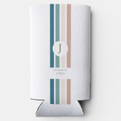 Minimalistisches Design in Pastellfarben Selters Dosenkühler (Rückseite)