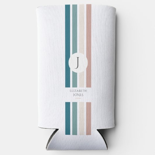 Minimalistisches Design in Pastellfarben Selters Dosenkühler (Vorderseite)