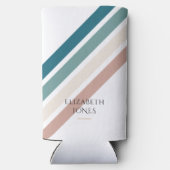 Minimalistisches Design in Pastellfarben Selters Dosenkühler (Rückseite)