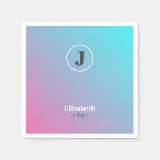 Minimalistisches Design in Pastellfarben Serviette (Vorderseite)