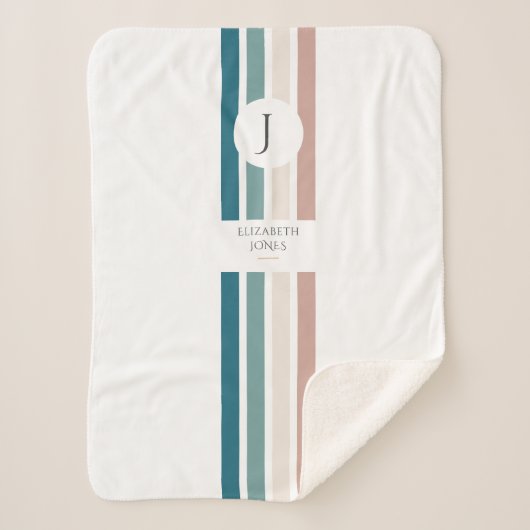 Minimalistisches Design in Pastellfarben Sherpadecke (Vorderseite)