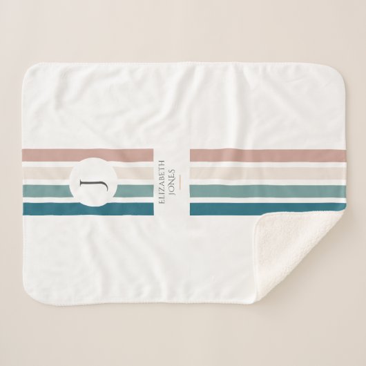 Minimalistisches Design in Pastellfarben Sherpadecke (Vorderseite (Horizontal))