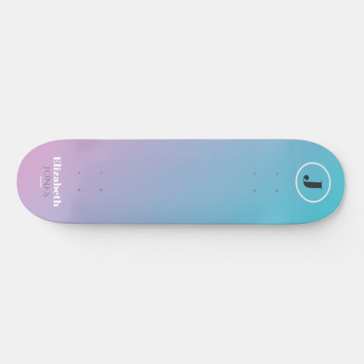 Minimalistisches Design in Pastellfarben Skateboard (Horizontal)