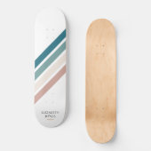 Minimalistisches Design in Pastellfarben Skateboard (Vorderseite)