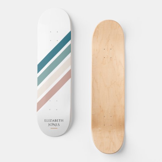 Minimalistisches Design in Pastellfarben Skateboard (Vorderseite)