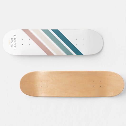 Minimalistisches Design in Pastellfarben Skateboard (Horizontal)