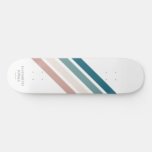 Minimalistisches Design in Pastellfarben Skateboard (Horizontal)