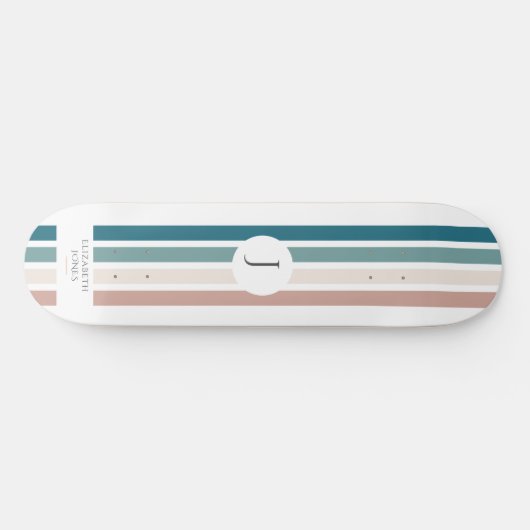 Minimalistisches Design in Pastellfarben Skateboard (Horizontal)