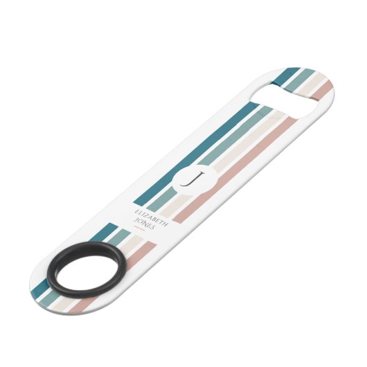 Minimalistisches Design in Pastellfarben Speed Flaschenöffner (Rückseite Schrägansicht)