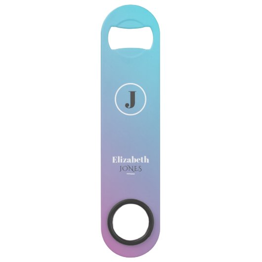 Minimalistisches Design in Pastellfarben Speed Flaschenöffner (Vorderseite)