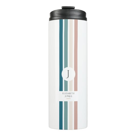 Minimalistisches Design in Pastellfarben Thermosbecher (Vorderseite)