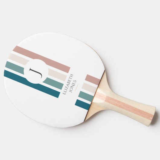 Minimalistisches Design in Pastellfarben Tischtennis Schläger (Seitenansicht)