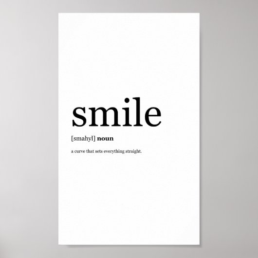 Minimalistisches Design-Lächelposter Poster (Vorne)