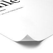 Minimalistisches Design-Lächelposter Poster (Ecke)