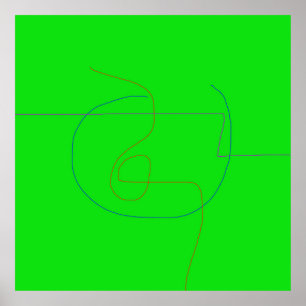 Minimalistisches Design mit Interwoven Lines Poster