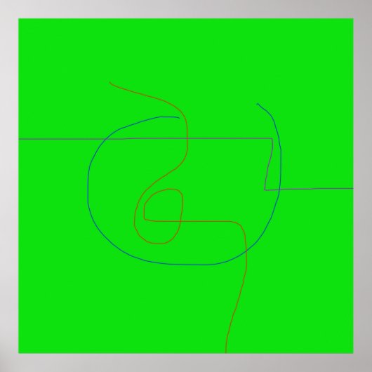 Minimalistisches Design mit Interwoven Lines Poster (Vorne)