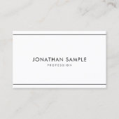 Minimalistisches Design Modernes Beruflich Einfach Visitenkarte (Vorderseite)