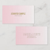 Minimalistisches Design Pink Gold Luxury Trendy Visitenkarte (Vorne/Hinten)