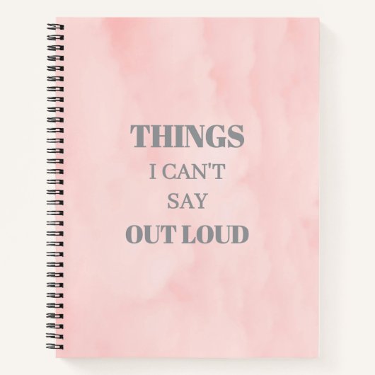 Minimalistisches Design Pink-Notebook Notizblock (Vorderseite)