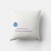 Minimalistisches Design Romantische Blaue Rose Blu Kissen (Rückseite)