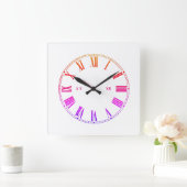 Minimalistisches Design römische Zahlen Moderne St Quadratische Wanduhr (Zuhause)