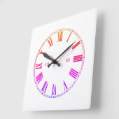 Minimalistisches Design römische Zahlen Moderne St Quadratische Wanduhr (Winkel)