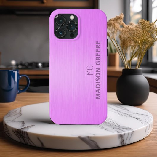 Minimalistisches Design rosa Monogramm Case-Mate iPhone Hülle