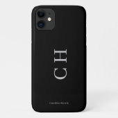 Minimalistisches Design schwarz Case-Mate iPhone Hülle (Rückseite)
