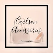 Minimalistisches Design-Skript schwarz transparent Fensteraufkleber