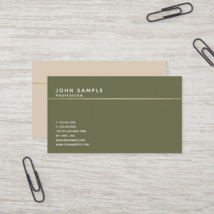 Minimalistisches Design Vintage Elegante Farbharmo Visitenkarte