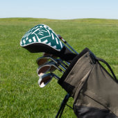 Minimalistisches Diagonal-Streifen-Muster, Monogra Golf Headcover (In SItu)