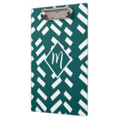 Minimalistisches Diagonal-Streifen-Muster, Monogra Klemmbrett (Links)