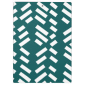 Minimalistisches Diagonal-Streifen-Muster, Monogra Klemmbrett (Rückseite)