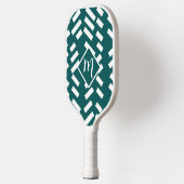 Minimalistisches Diagonal-Streifen-Muster, Monogra Pickleball Schläger (Links)