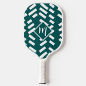 Minimalistisches Diagonal-Streifen-Muster, Monogra Pickleball Schläger (Rückseite)