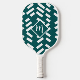 Minimalistisches Diagonal-Streifen-Muster, Monogra Pickleball Schläger