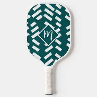 Minimalistisches Diagonal-Streifen-Muster, Monogra Pickleball Schläger
