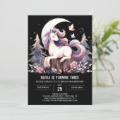 Minimalistisches Digitalpferd Einladung (Stehend Vorderseite)