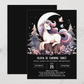 Minimalistisches Digitalpferd Einladung (Vorne/Hinten)