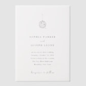 Minimalistisches Diskothek-Ball | Hochzeitstranspa Pergament Einladungen (Vorderseite)