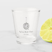 Minimalistisches Diskothek-Ball Schnapsglas (Vorderseite)