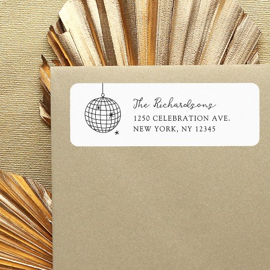 Minimalistisches Diskothek-Ball | Schwarz-Weiß-Hoc