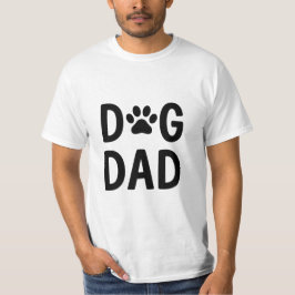 Minimalistisches Dog Dad T-Shirt | Spielerische ha
