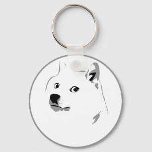 Minimalistisches dogecoin keyfob schlüsselanhänger