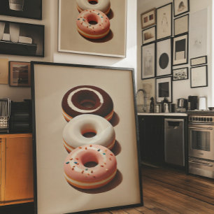 Minimalistisches Donut-Ästhetik-Wandkunst-Poster Poster