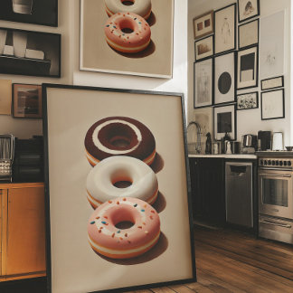 Minimalistisches Donut-Ästhetik-Wandkunst-Poster Poster