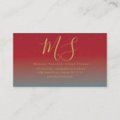 Minimalistisches doppeltes visitenkarte (Rückseite)