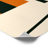 Minimalistisches Dorf mit Kopfsteinpflaster Straße Poster (Ecke)