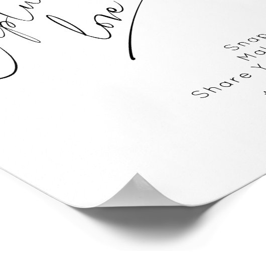 Minimalistisches Drehbuch Capture the Liebe Weddin Poster (Ecke)