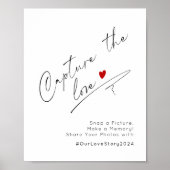 Minimalistisches Drehbuch Capture the Liebe Weddin Poster (Vorne)